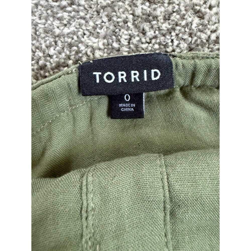 Torrid Tank Top Size XL Button Front‎ Ruffle Strap Boho - Picture 3 of 4